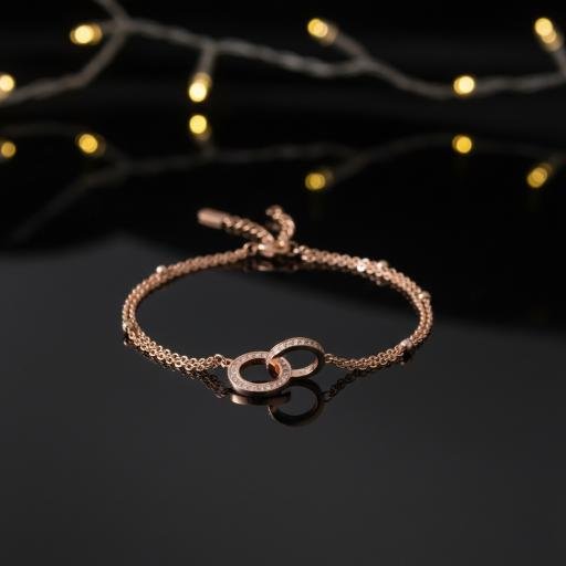 Eternal Link Double Layer Bracelet - Rose Gold